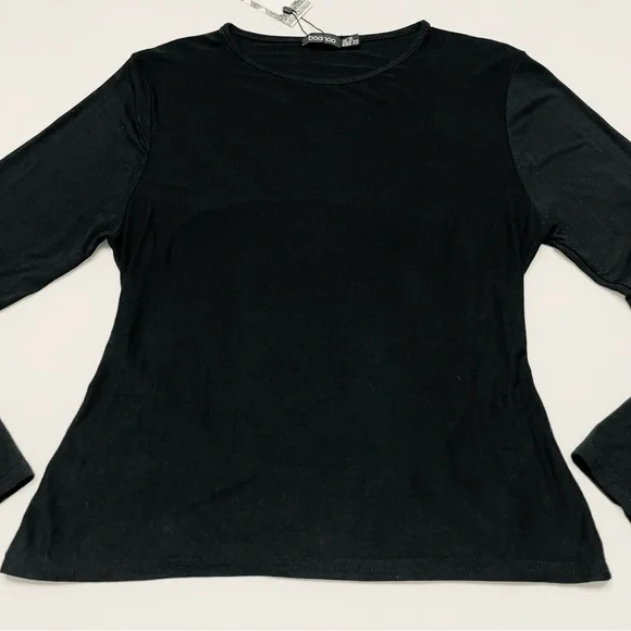 NWT Boohoo Open Back Long Sleeve Top - Picture 4 of 8